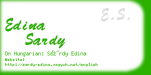 edina sardy business card